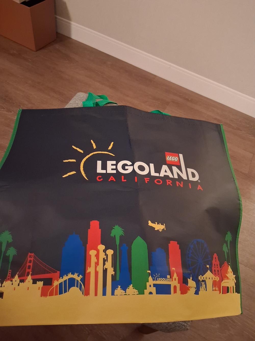 LEGO LEGOLAND California Xlarge  Tote Bag - Navy with Multicolor Print